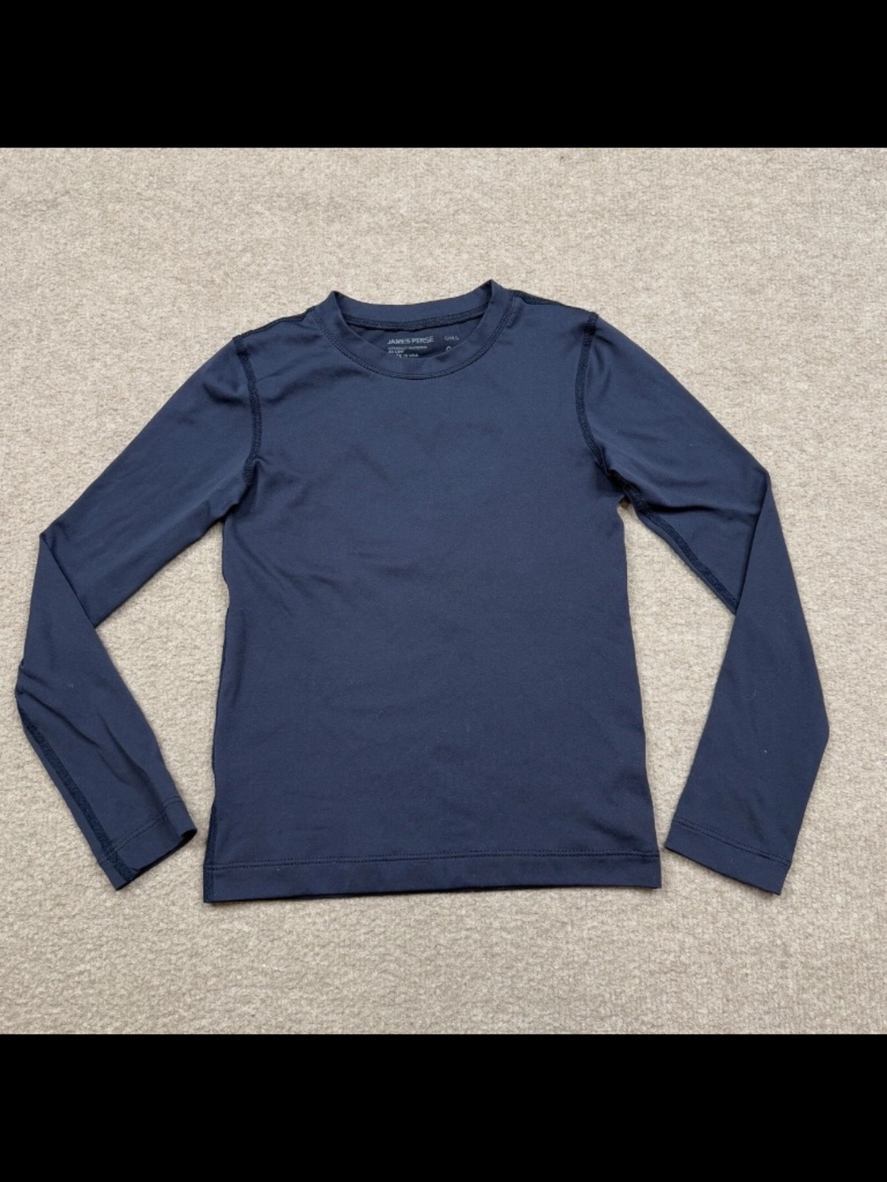 James Perse Shirt Girl's Size M 6 - 7 Years Blue Long Sleeve Activewear Pullover